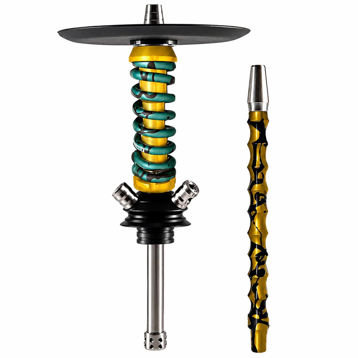 Mamay Customs Coilovers Micro – Gold Emerald Splash (Without Flask)