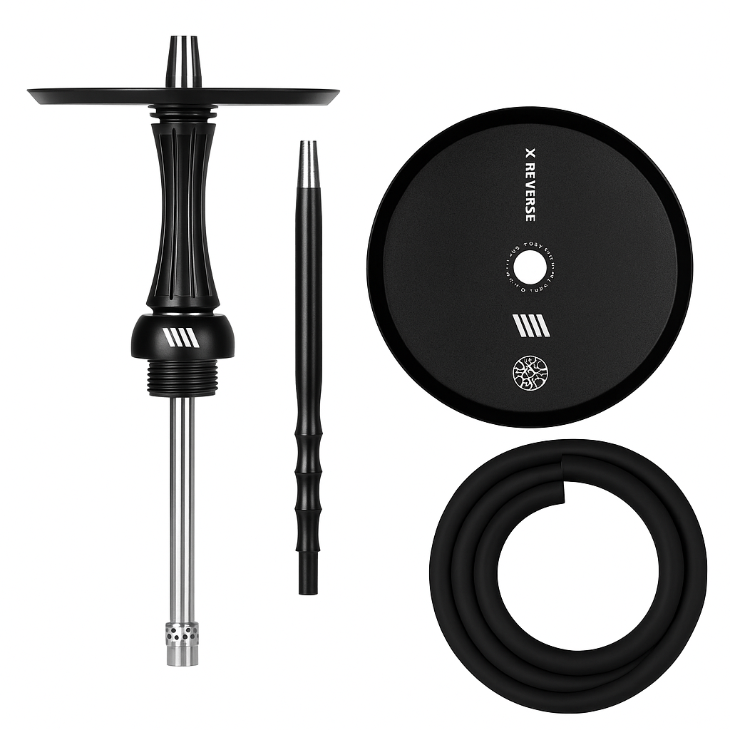 Original Alpha Hookah X Reverse (Black Matte) | Futuristic Design, Adjustable Airflow