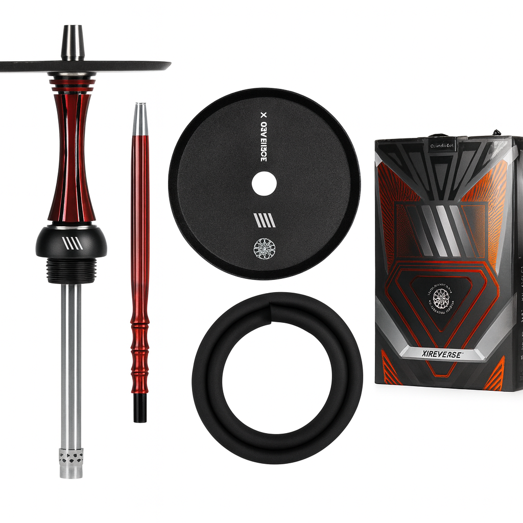 Original Alpha Hookah X Reverse (Red Black) | Futuristic Design, Adjustable Airflow