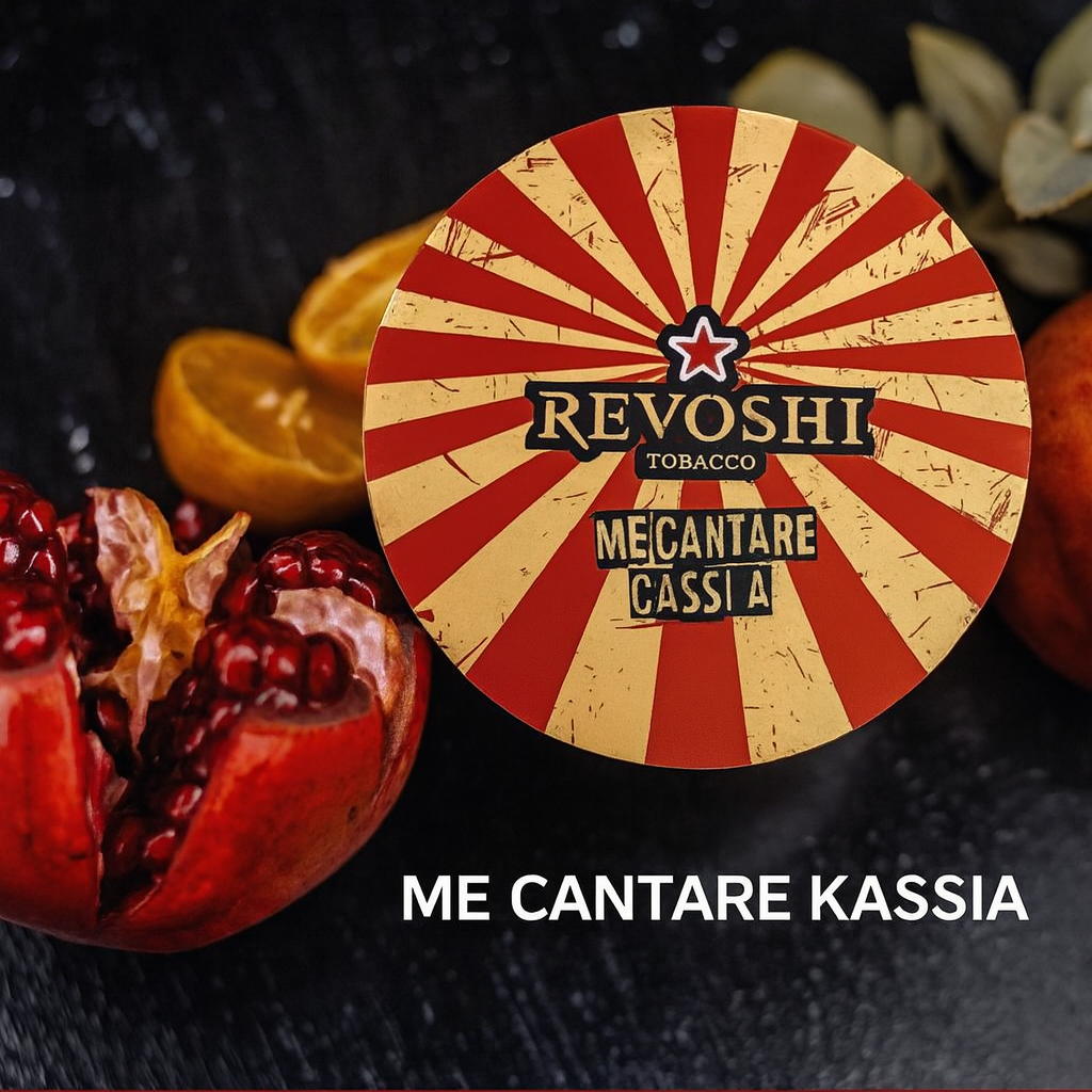 Revoshi Shisha Tobacco Me Cantare Kassia (250g) | Pomegranate Lemon |Sweet, Zesty, Refreshing