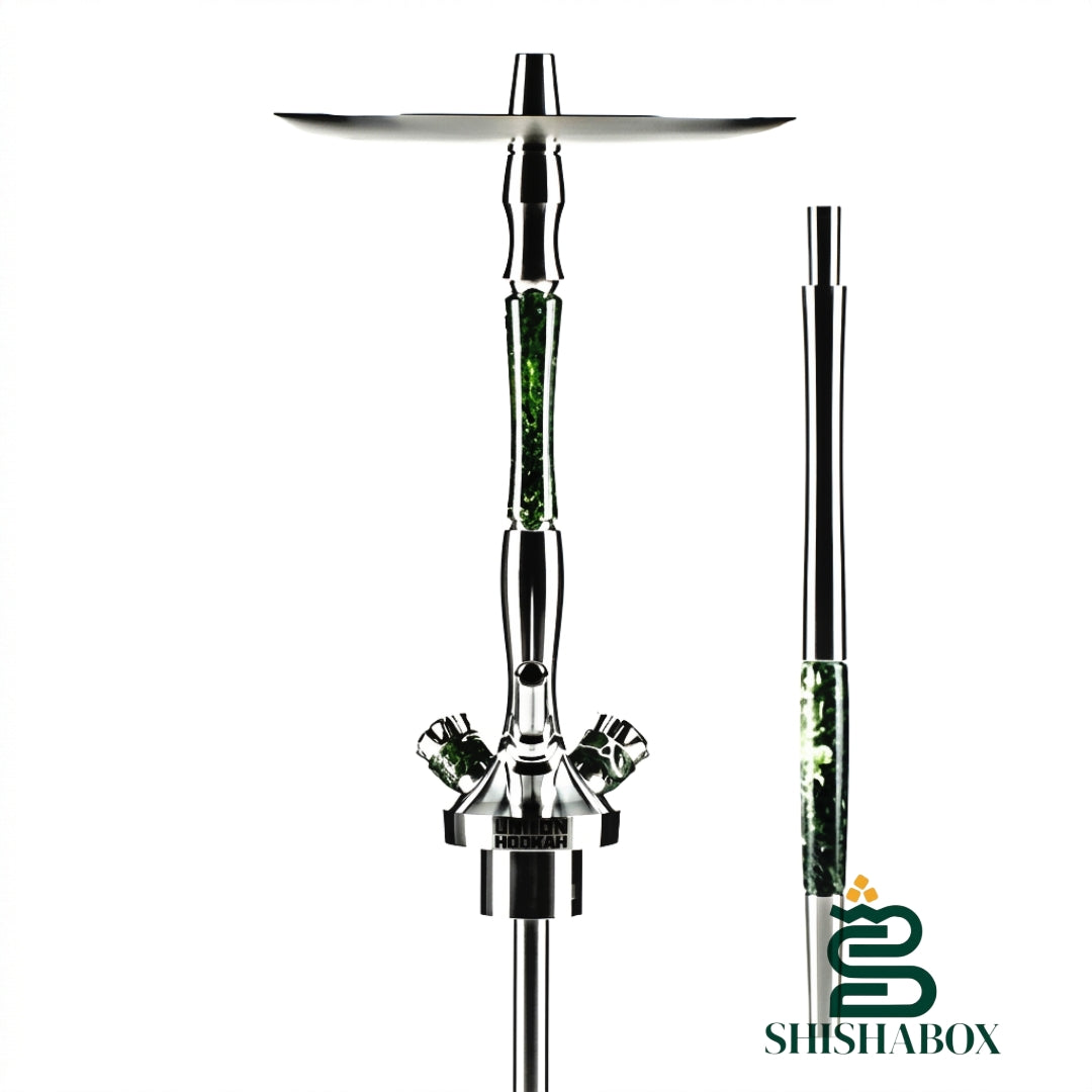 Original Union Hookah Fibonacci Acryl Green 2 (Without Flask) | Flagship Performance, Vibrant Premium Acrylic