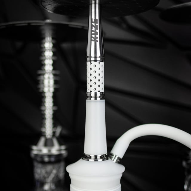 KVZE Grid White with Pink Rose and Flask - Shishabox UAE