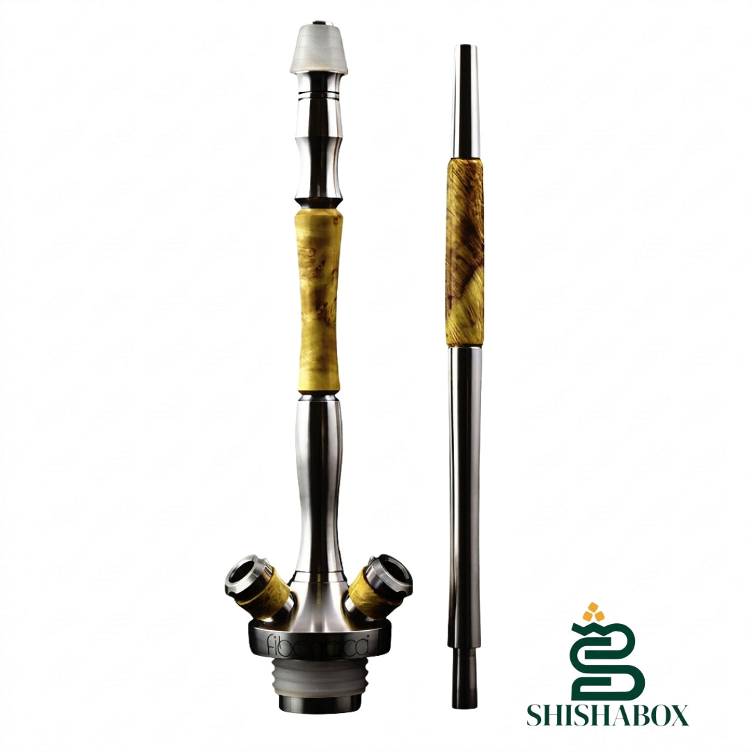 Original Union Hookah Fibonacci Stab Yellow (Without Flask) | Flagship Engineering, Premium Stabilized Wood Artistry