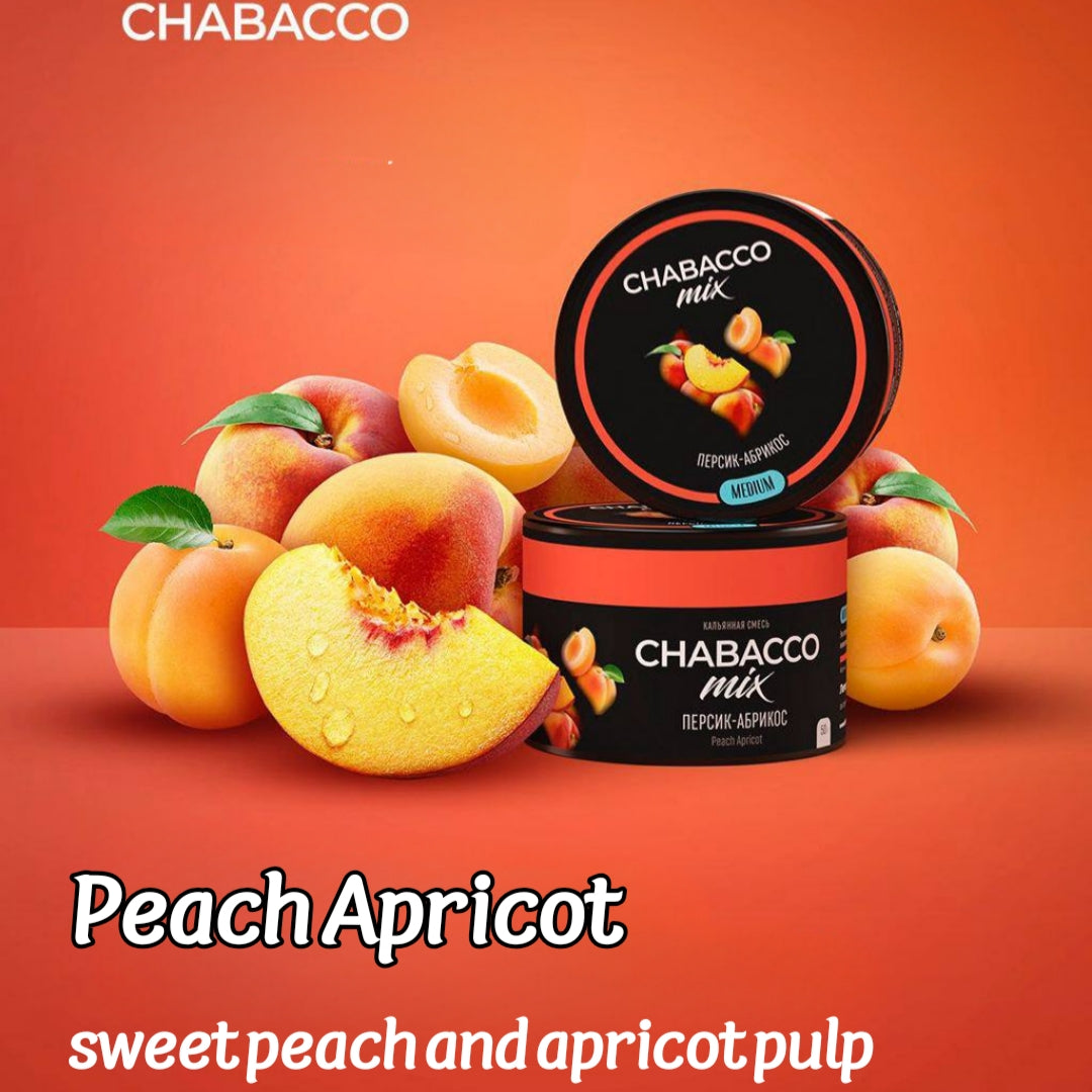 Chabacco Medium Mix Peach Apricot (200g) | Sweet Peach and Apricot Pulp