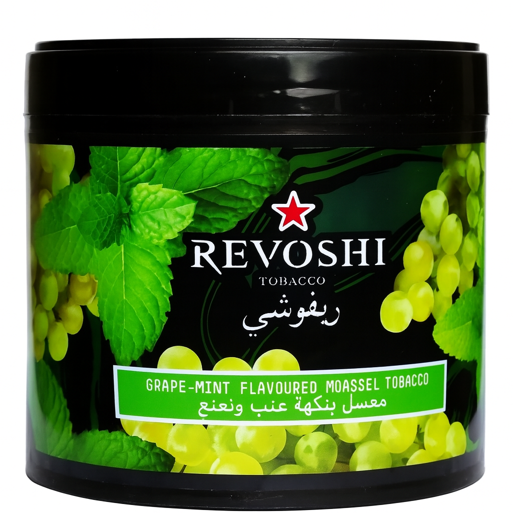 Revoshi Shisha Tobacco Grape Mint (250g) | Sweet, Tangy, Cool