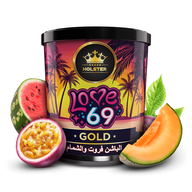 Holster Tobacco - Love 69 Gold (250g) | Melon Watermelon Passion Fruit - Shishabox UAE