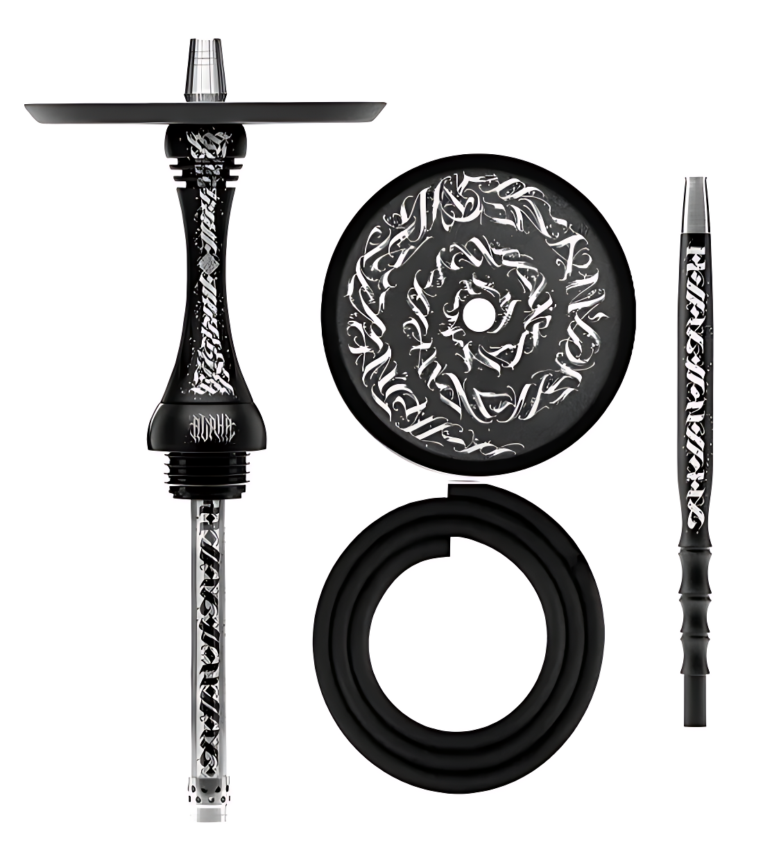 Original Alpha Hookah X Artist Black Matte (Without Flask)