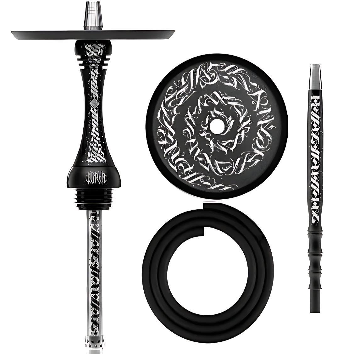 Original Alpha Hookah X Artist Black Matte (Without Flask)