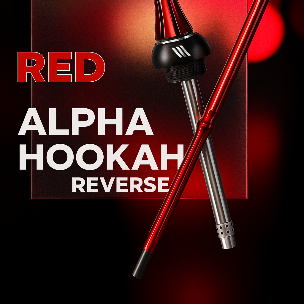 Original Alpha Hookah X Reverse (Red Black) | Futuristic Design, Adjustable Airflow