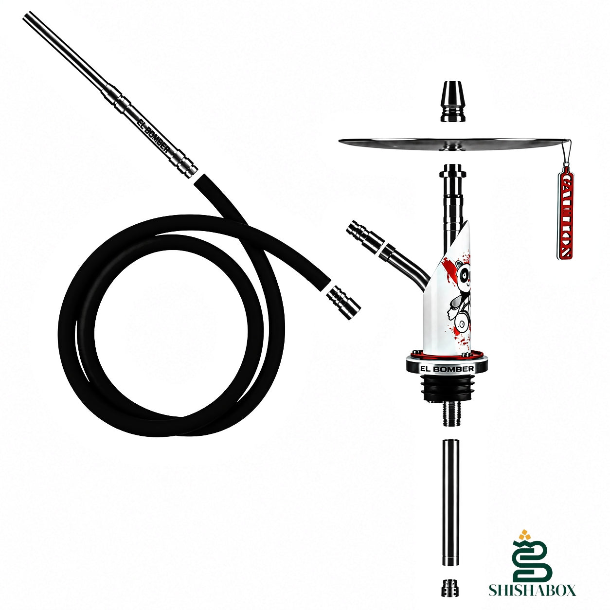 Original Hookah El Bomber Igla Street Art (Without Flask) | Flagship Performance, Vibrant New School Tattoo Artistry