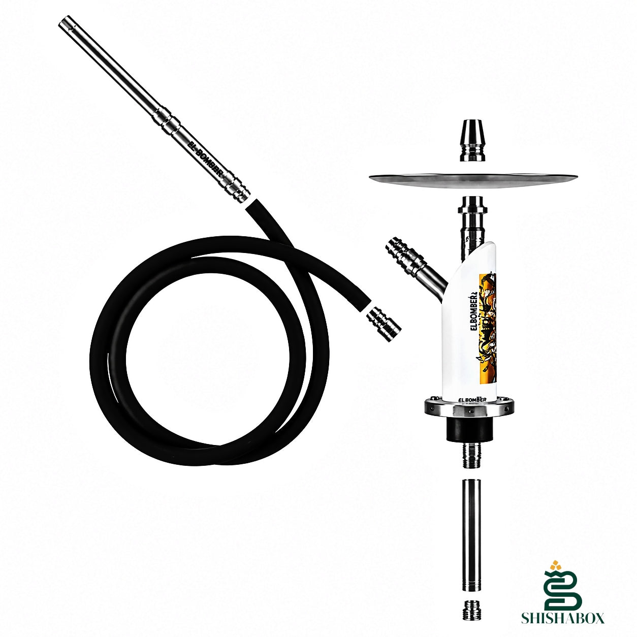 Original Hookah El Bomber Igla Mihendi (Without Flask) | Flagship Performance, Ancient Mehndi Tattoo Artistry