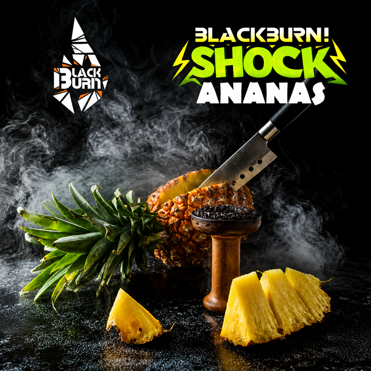 BlackBurn Ananas Shock Shisha Tobacco (200g) | The Tropical Sour Punch