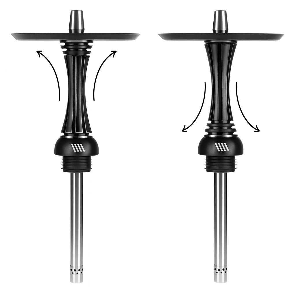 Original Alpha Hookah X Reverse (Black Matte) | Futuristic Design, Adjustable Airflow