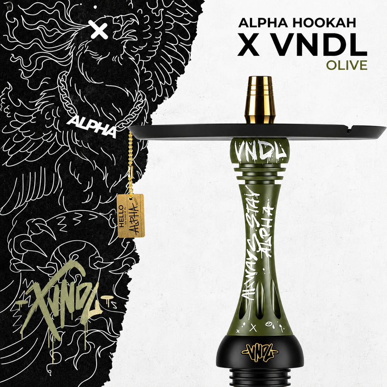 Оригинальный кальян Alpha Hookah Model X VNDL Gray