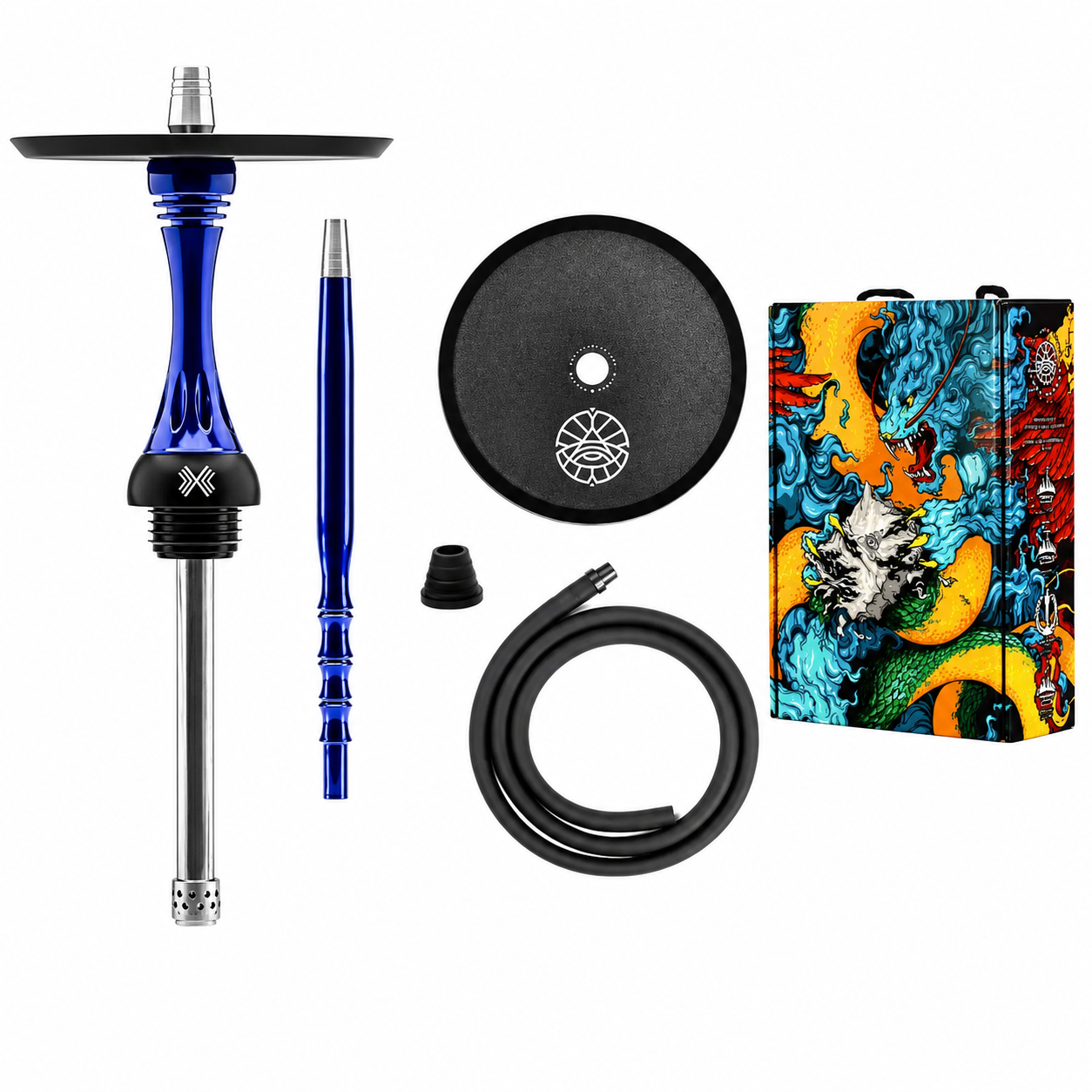 Original Alpha Hookah X Dark Blue (Without Flask) | The Elegant Royal Statement