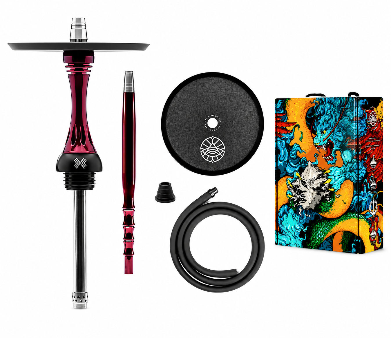 Original Alpha Hookah X Red Candy (Without Flask) | The Vibrant High-Gloss Statement