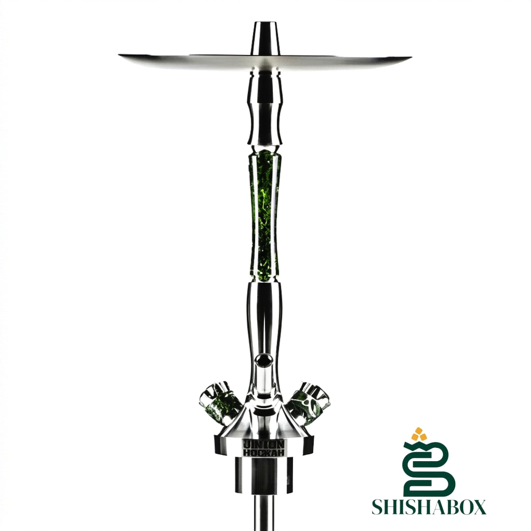Original Union Hookah Fibonacci Acryl Green 2 (Without Flask) | Flagship Performance, Vibrant Premium Acrylic