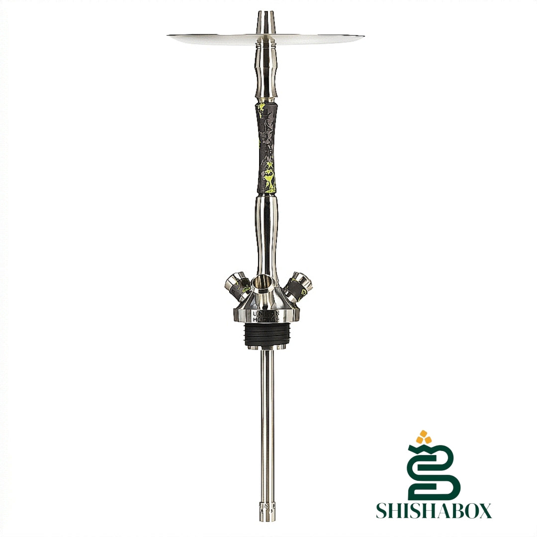 Original Union Hookah Fibonacci Oxid Green (Without Flask) | Flagship Performance, Deep Emerald Wood Artistry