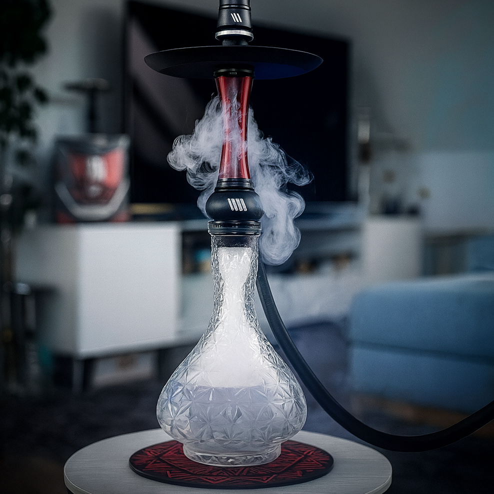 Original Alpha Hookah X Reverse (Red Black) | Futuristic Design, Adjustable Airflow