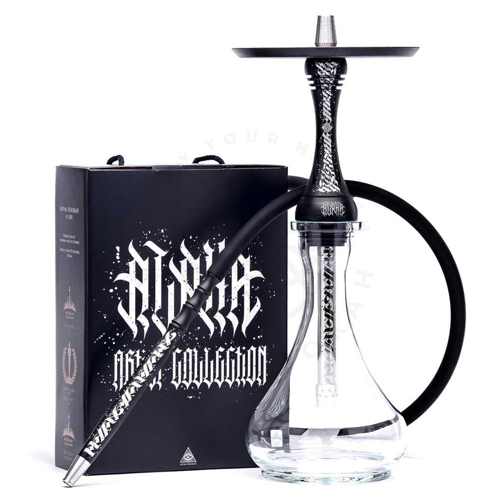 Alpha Hookah Model X Matte Black Artist Collection Modified Version 0.1 - Shishabox UAE