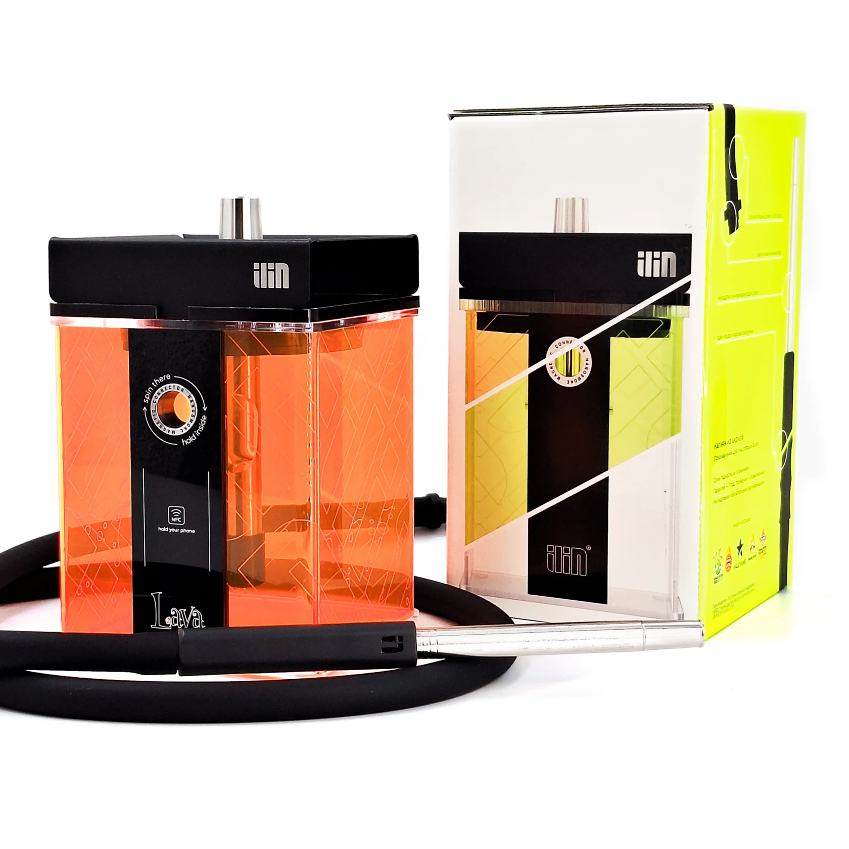 Original Hookah Nanosmoke Lava (Complete Set) | Neon Energy, Compact Power