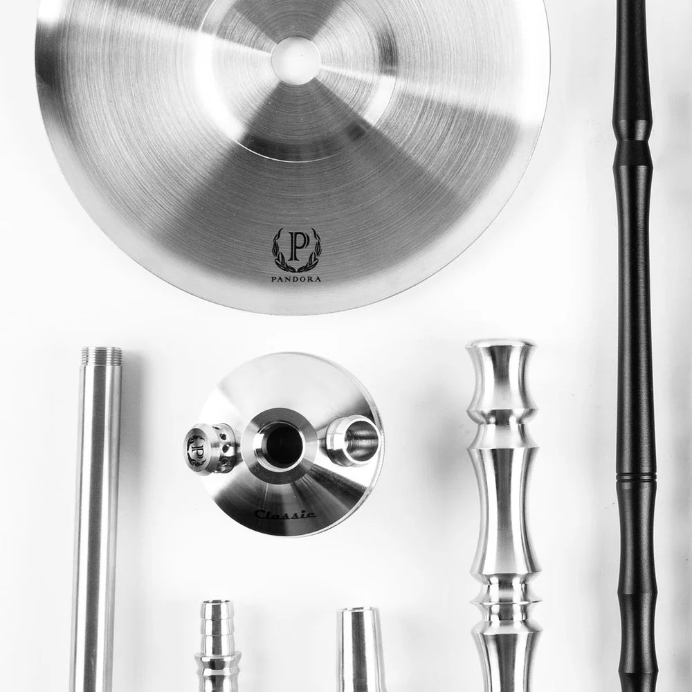 Pandora Classic Hookah Stainless Steel | Full Set (without Glass Base)