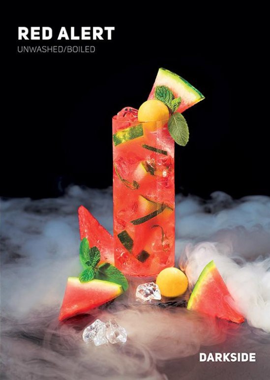Darkside Shisha Tobacco Red Alert (100g) Unwashed Boiled | Melon Watermelon Lemonade