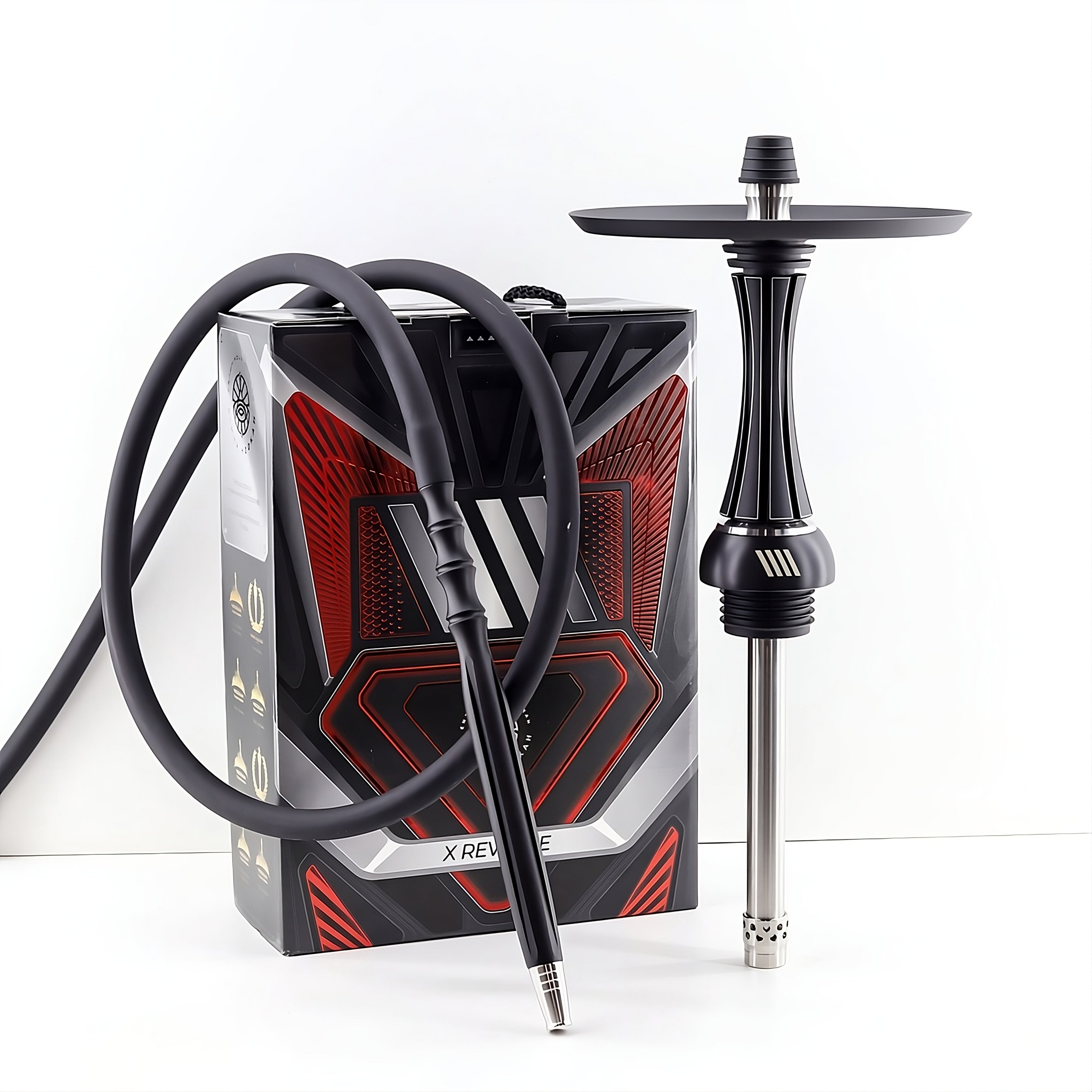 Original Alpha Hookah X Reverse (Black Matte) | Futuristic Design, Adjustable Airflow