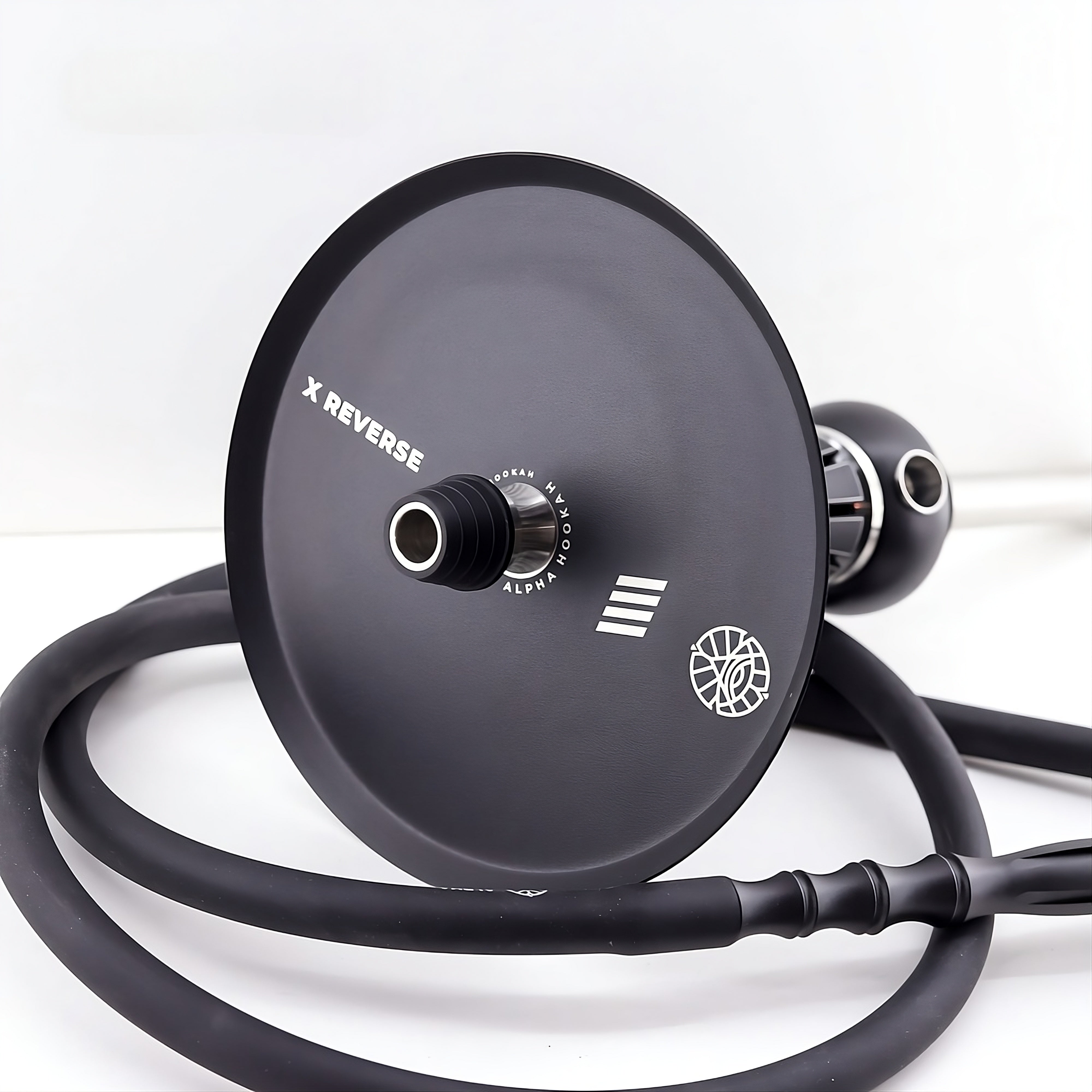 Original Alpha Hookah X Reverse (Black Matte) | Futuristic Design, Adjustable Airflow